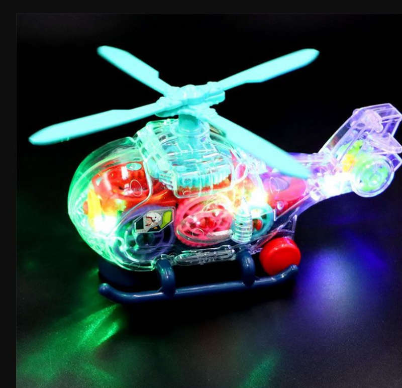 Battery Operated Transparent Helicopter Toy