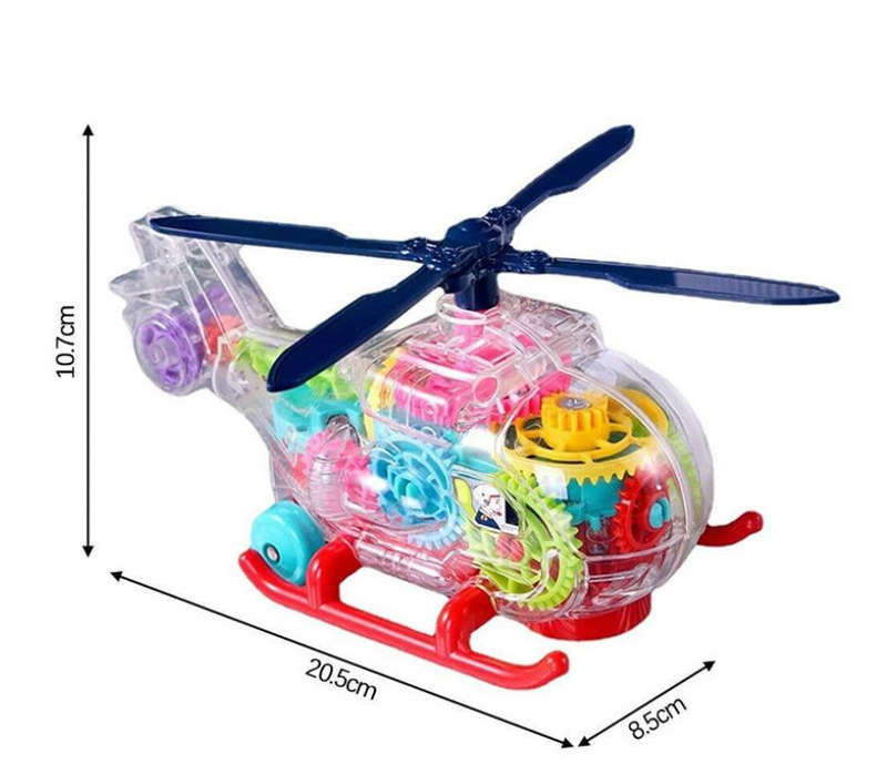 Battery Operated Transparent Helicopter Toy