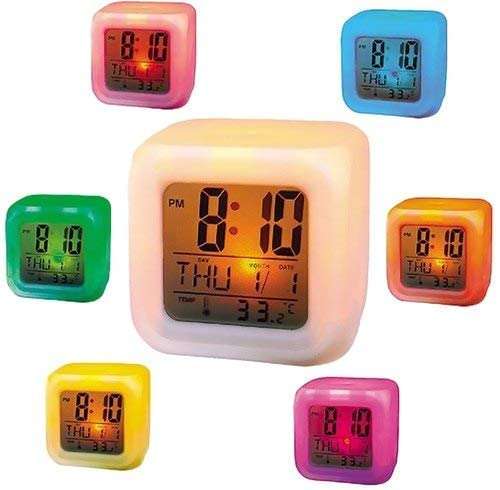 7 Colour Changing LED Digital Alarm Clock