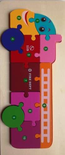 Educational Wooden 3D Bus Jigsaw Puzzle