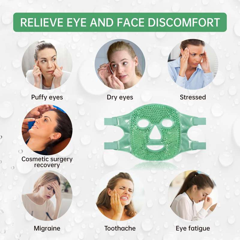 Gel Bead Hot & Cold Therapy Face Mask