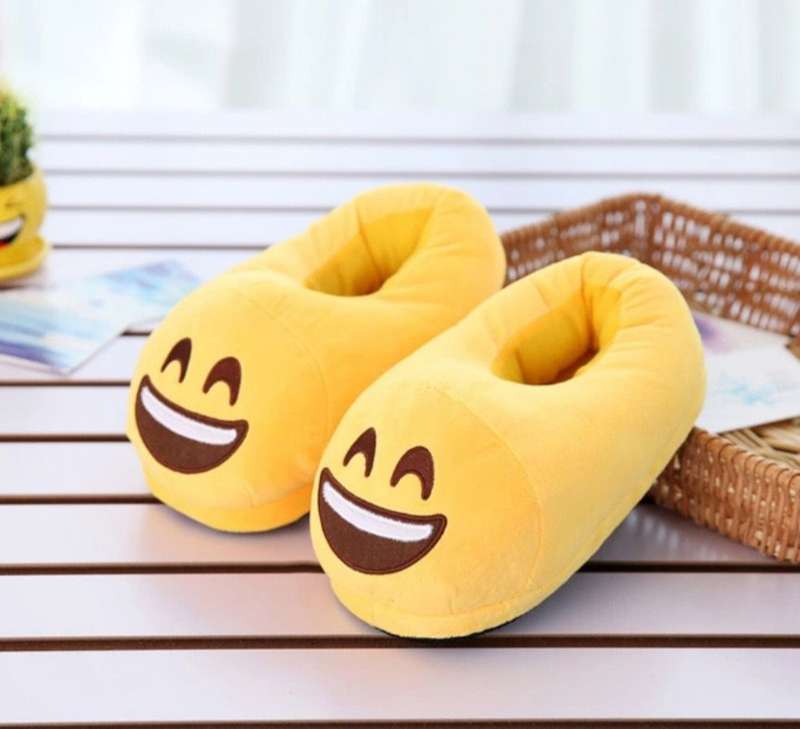 Emoji Cotton Slippers Smiling Face