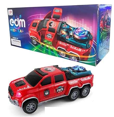Electronic Dance Music Car Toy Light Sounds & Artificial Wheel