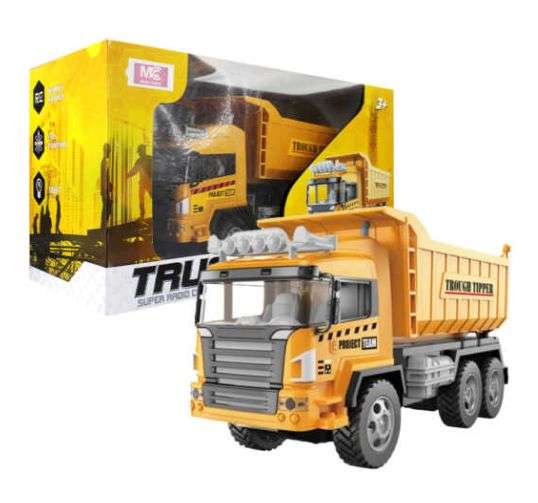 Remote control construction truck with light and sound