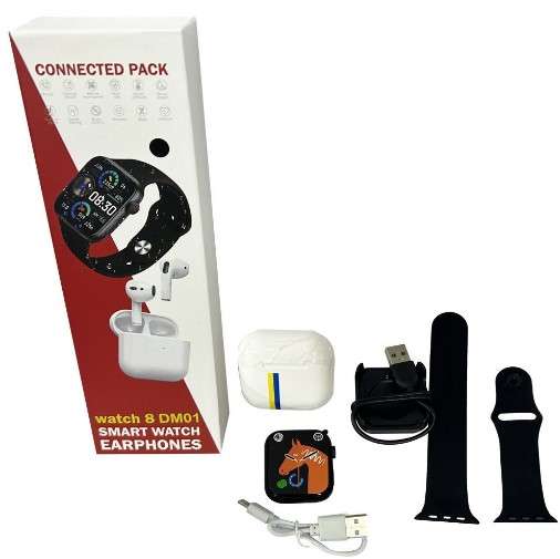 Smart Watch 8 DM01 FocusFit Wireless Bluetooth Ear Pods
