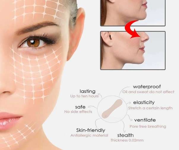 Ultra Thin V Face Tapes Stickers Makeup Face Lift Patch Tape