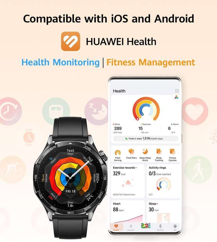 HUAWEI WATCH GT 5 GPS 46mm - BlacK