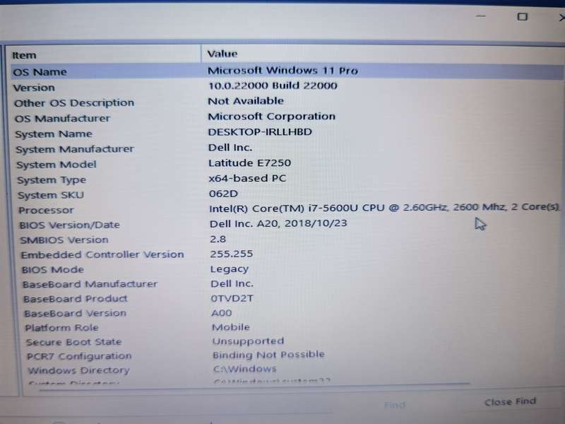 Dell Latitude E7250