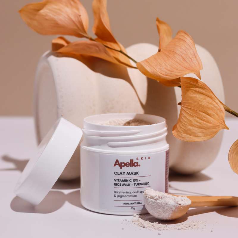 Vitamin C 15% + Rice Milk + Turmeric Clay Mask (powdered)