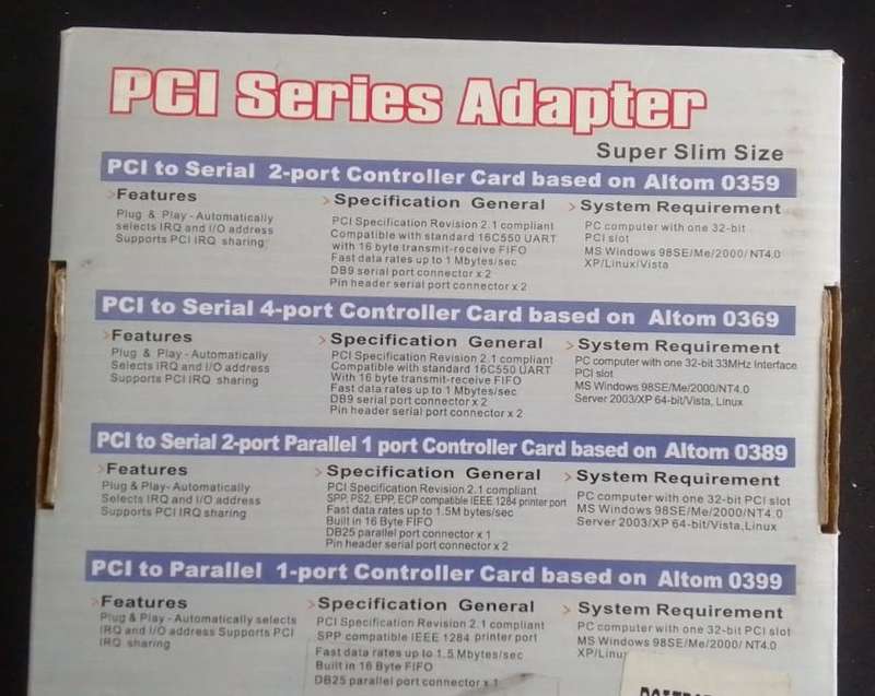 2 Serial 1 Parallel PCI-e Controller Card 3 Port PCI Express Card (New - Open Box)