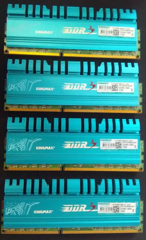 KINGMAX 8GB DDR3-1600 GAMING MEMORY KIT (4 X 2GB)