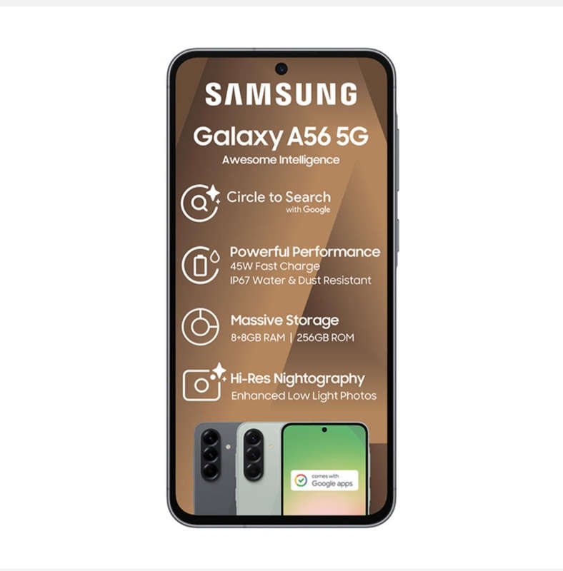 Samsung Galaxy A56 5G Dual Sim 256GB - Mix Color Black, Olive, Light Gray