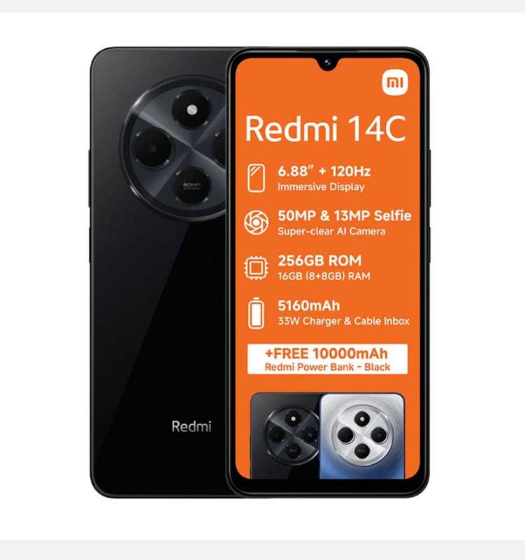 Xiaomi Redmi 14C 4G Dual Sim 8/256GB - Black Mix color