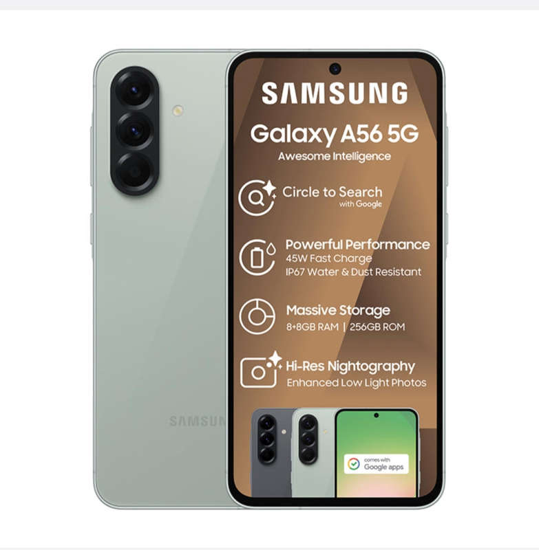 Samsung Galaxy A56 5G Dual Sim 256GB - Mix Color Black, Olive, Light Gray