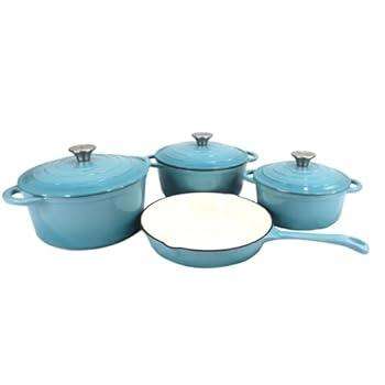 7 Piece Cast Iron Cookware Set - Ultimate Versatility & Durability