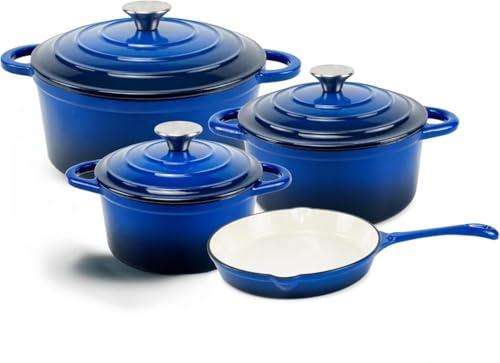 7 Piece Cast Iron Cookware Set - Ultimate Versatility & Durability