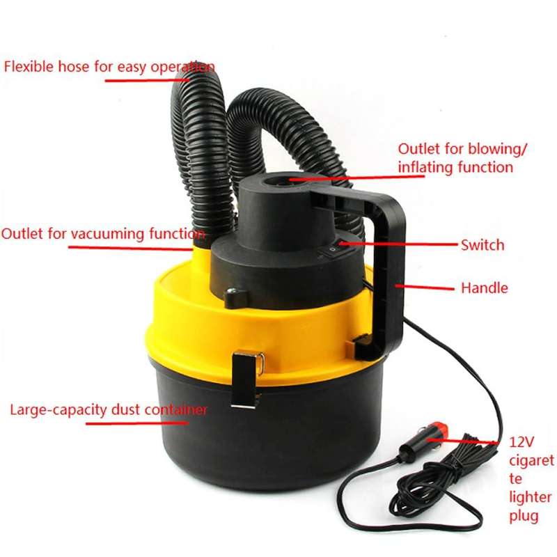 Car Vacuum  Wet and Dry Multifunction Portable Auto Vacuum