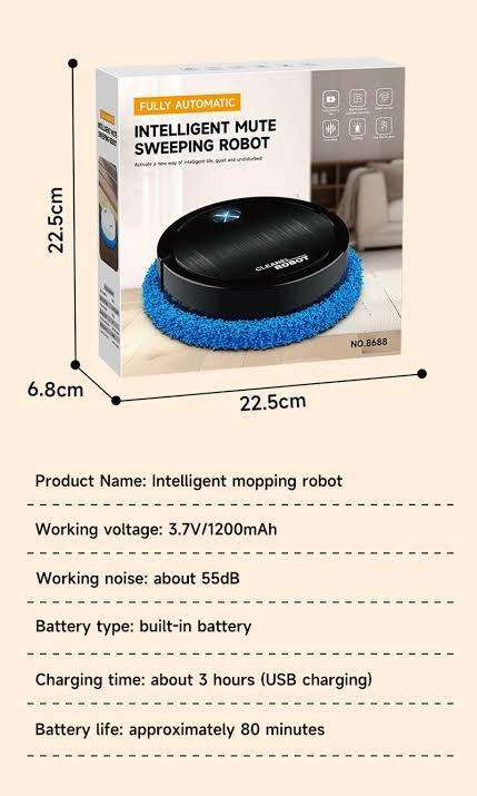 Automatic Vacuum Cleaner Robot Intelligent Sweeping Robot Vacuum Cleaner, Automatic Mini Home Automa