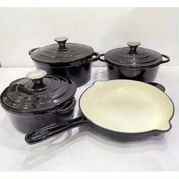 7 Piece Cast Iron Cookware Set - Ultimate Versatility & Durability