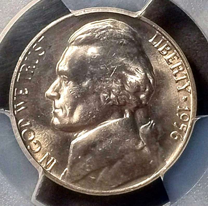 1956 JEFFERSON NICKEL 5CENT MS65FS