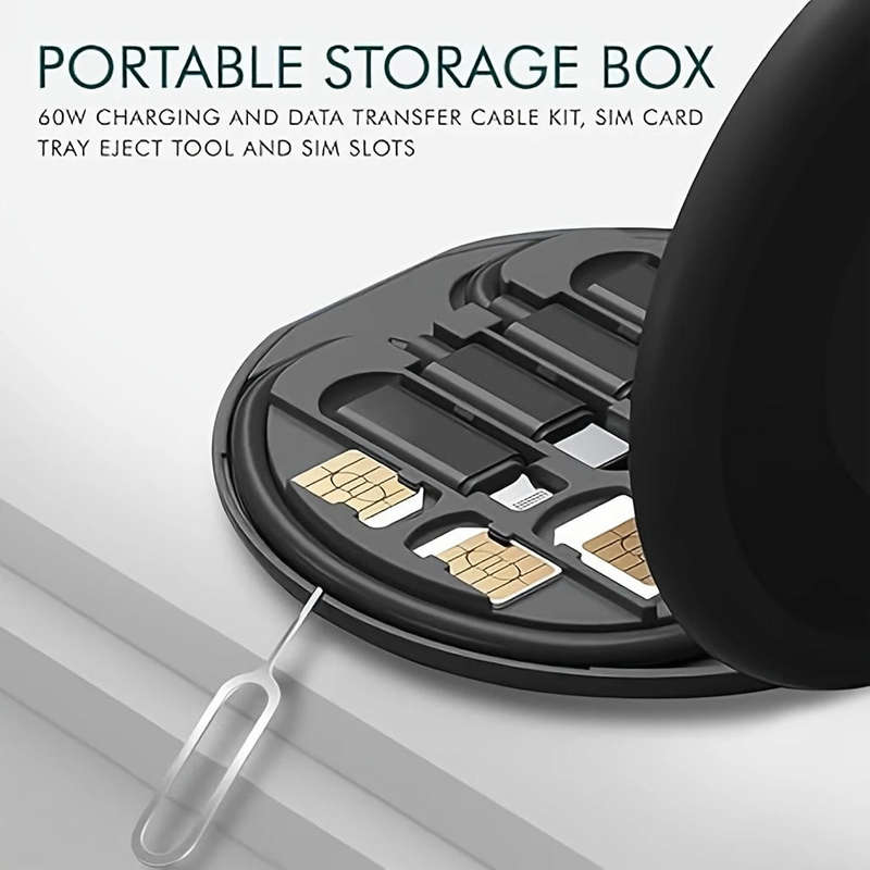 5-in-1 USB-C Fast Charge Cable Set with built in phone stand  Multi-Function