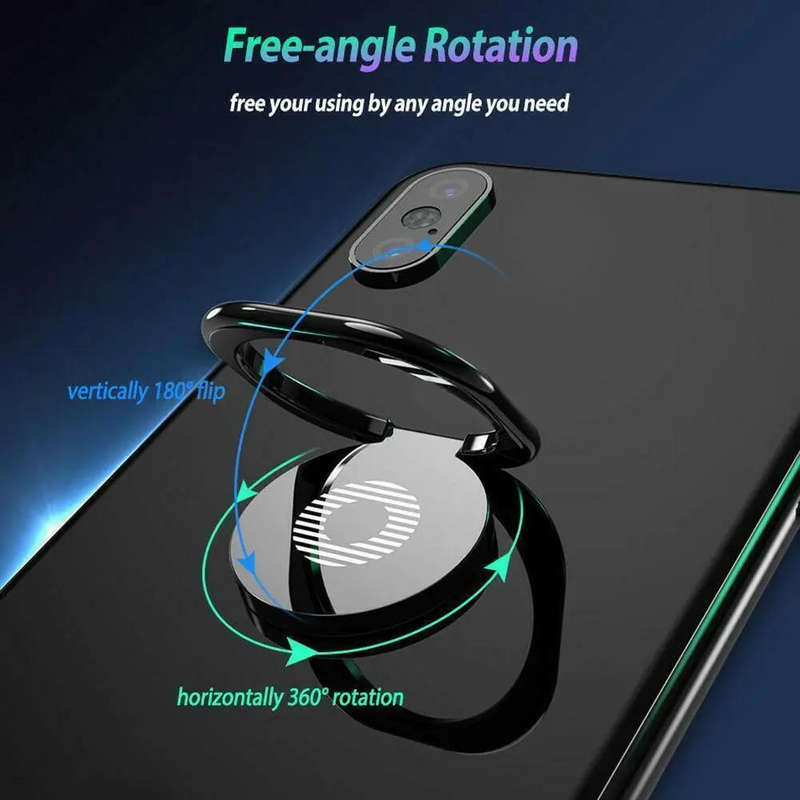 Universal 360° Rotating Finger Ring Phone Holder  Secure Grip, Smart Stand, Magnetic Mount Ready