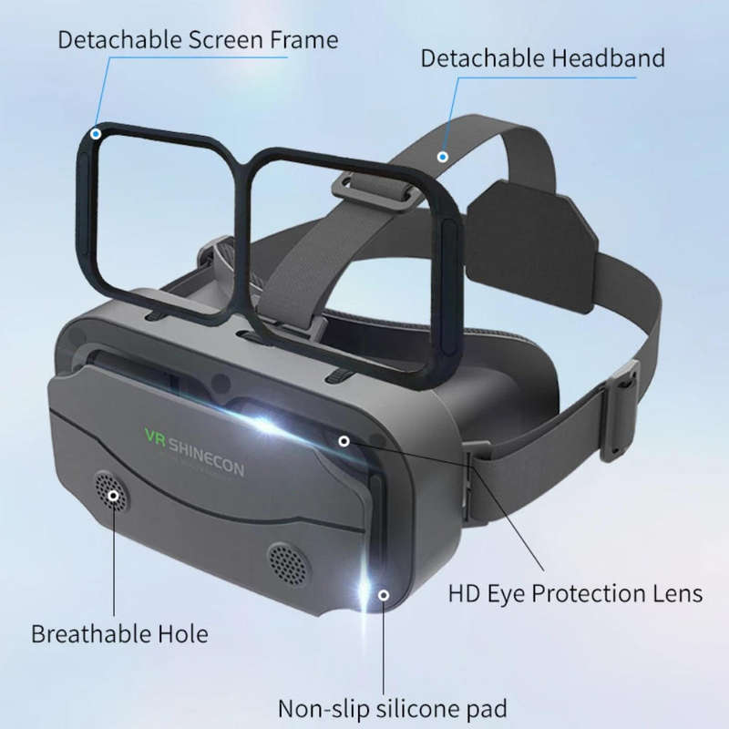 VR Shinecon Virtual Reality Headset  Immersive 360° Experience for Smartphones