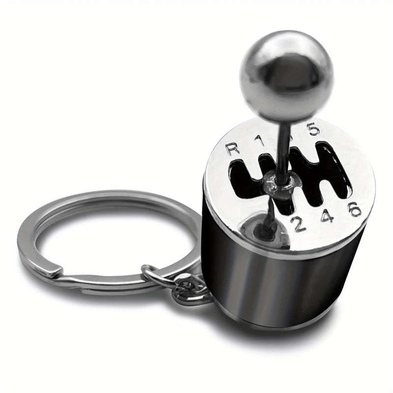 Zinc Alloy Gearbox Keychain  6-Speed Shift Lever, Fidget-Friendly