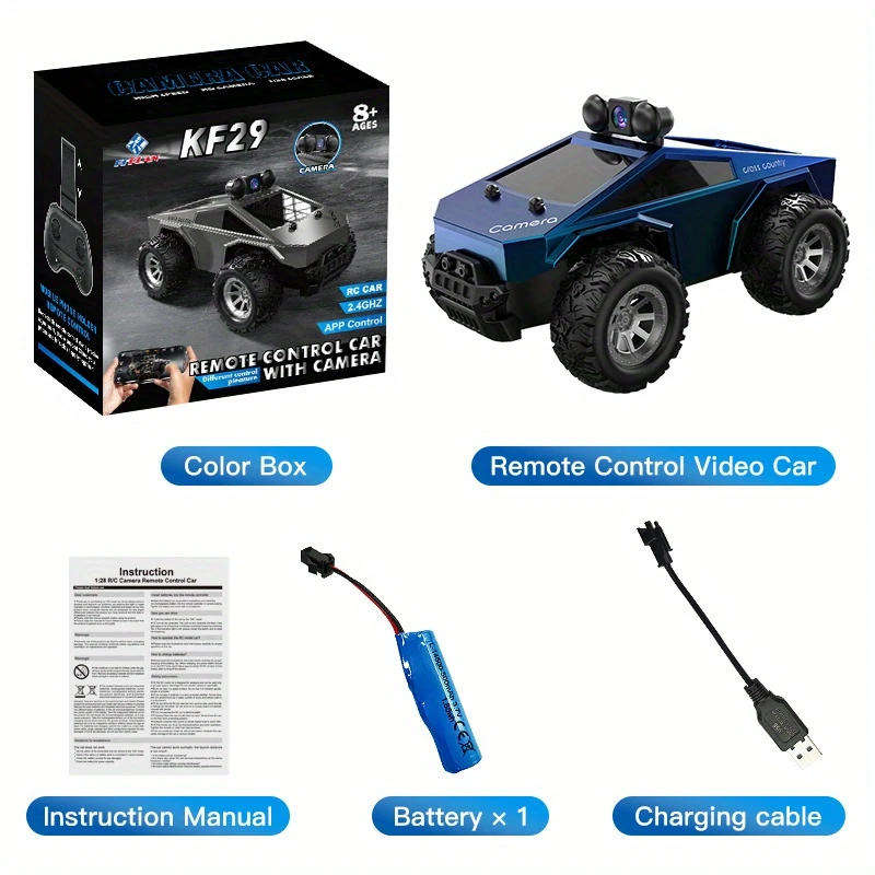 KF29 Remote Controlled Armored War Vehicle  1:28 Scale, HD Camera, Dual Gear, Built for Action