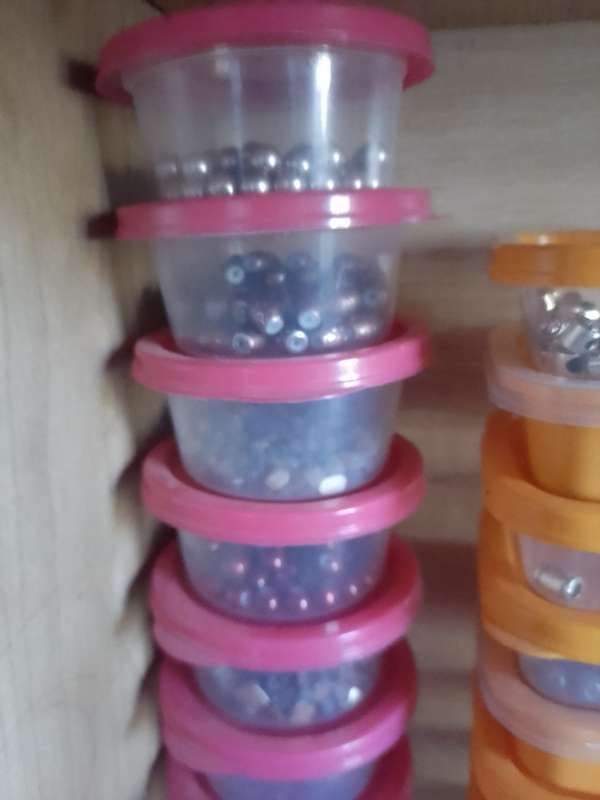 200+ containers with beads ect