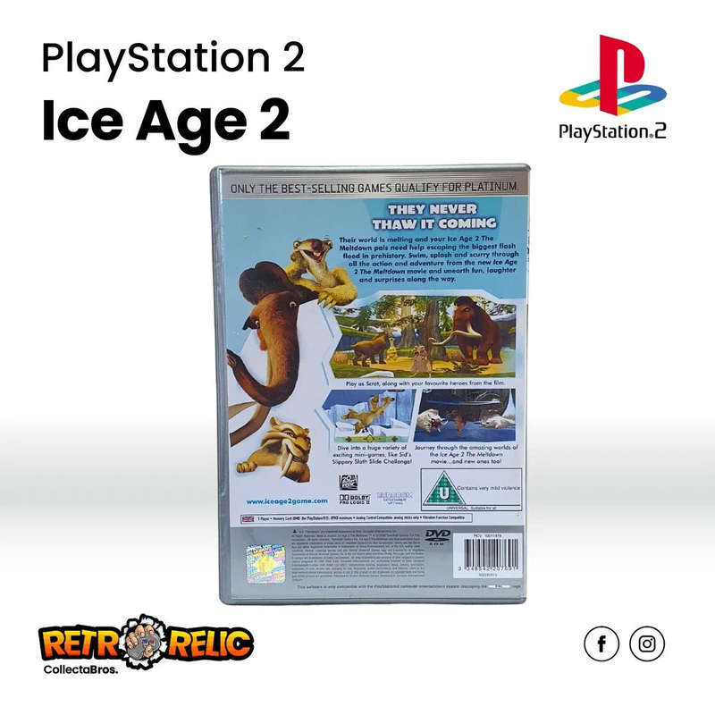 Ice Age 2 The Meltdown Platinum PlayStation Two (PS2) videogame