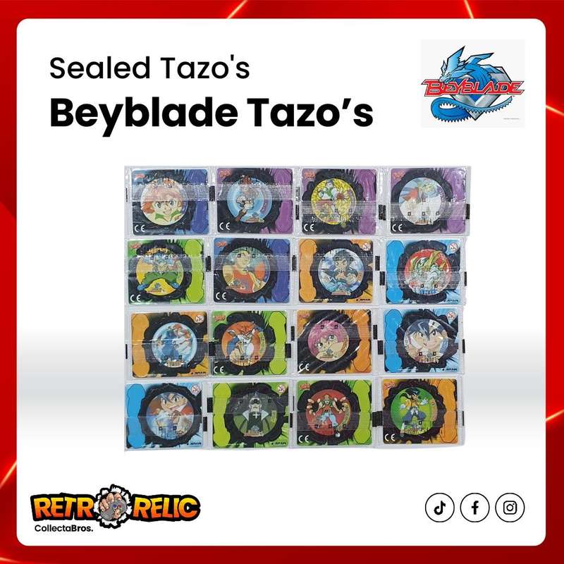 Beyblade Spinner Tazo's - Includes 39 sealed Tazo's