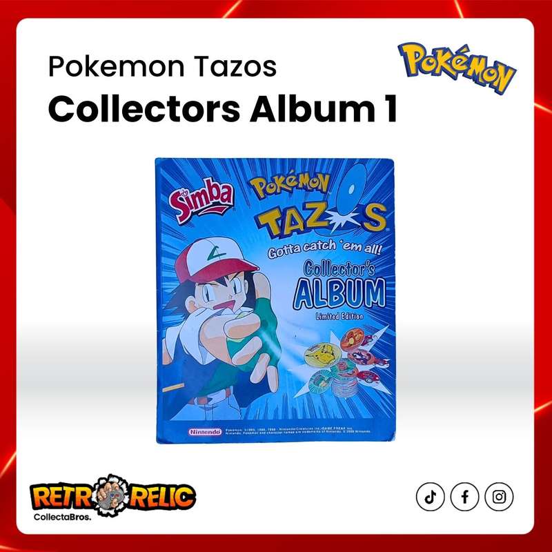 Pokémon Tazos First Collection with Tazo Collectors Album!