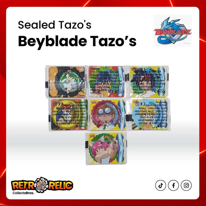 Beyblade Spinner Tazo's - Includes 39 sealed Tazo's