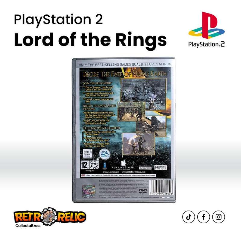 The Lord of the Rings: The Two Towers Platinum (PS2) videogame