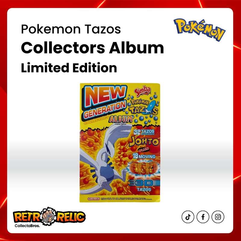 Pokémon Tazos - New Generation Collectors Album Complete with all Tazo's