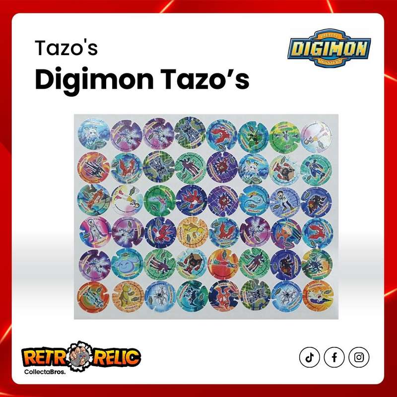 Digimon Tazo's - Includes 48 Tazo's