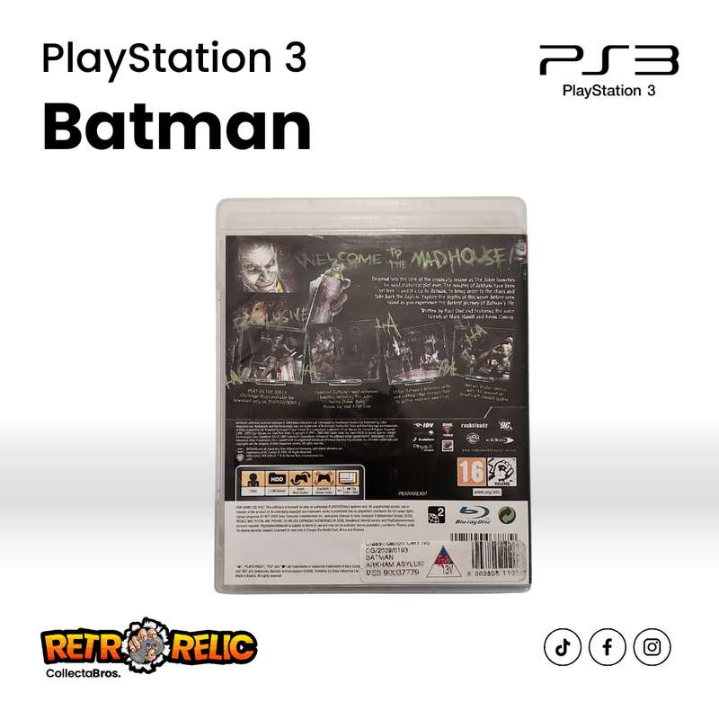 Batman Arkham Asylum (PS3) videogame - Pre-Owned