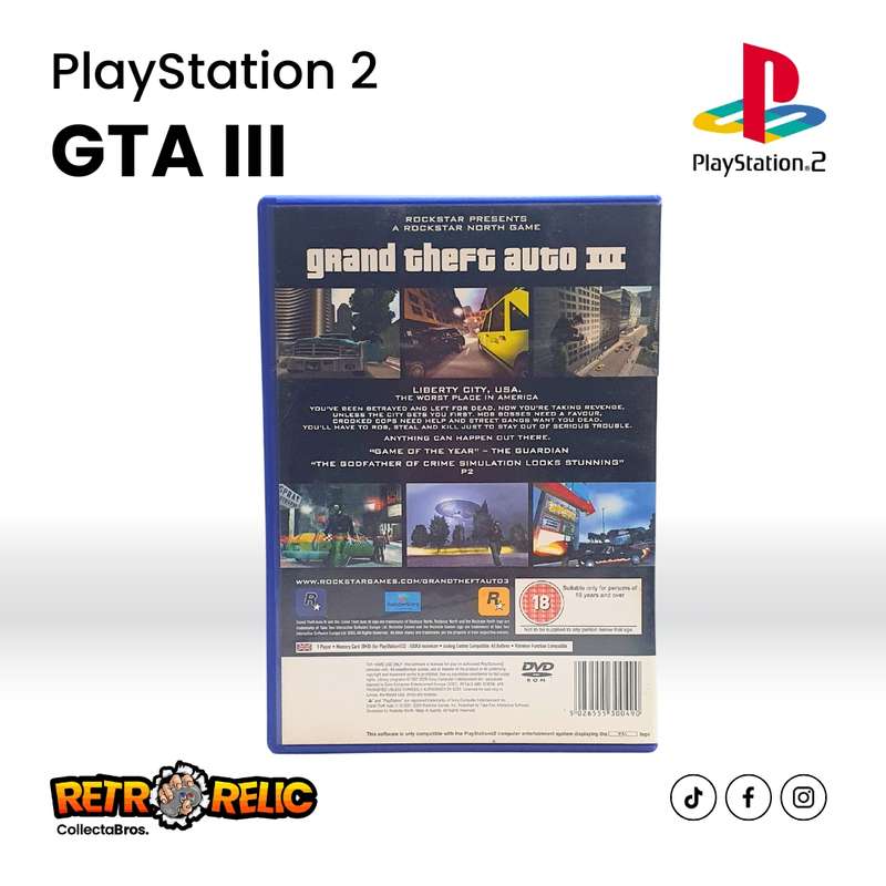 PlayStation Two  Grand Theft Auto III (PS2) videogame - Pre-Owned