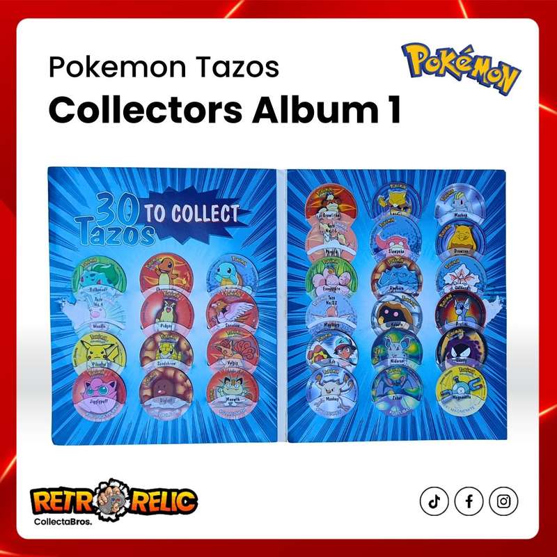 Pokémon Tazos First Collection with Tazo Collectors Album!