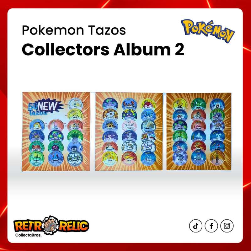 Pokémon Tazos Second Collectors Album with Tazos