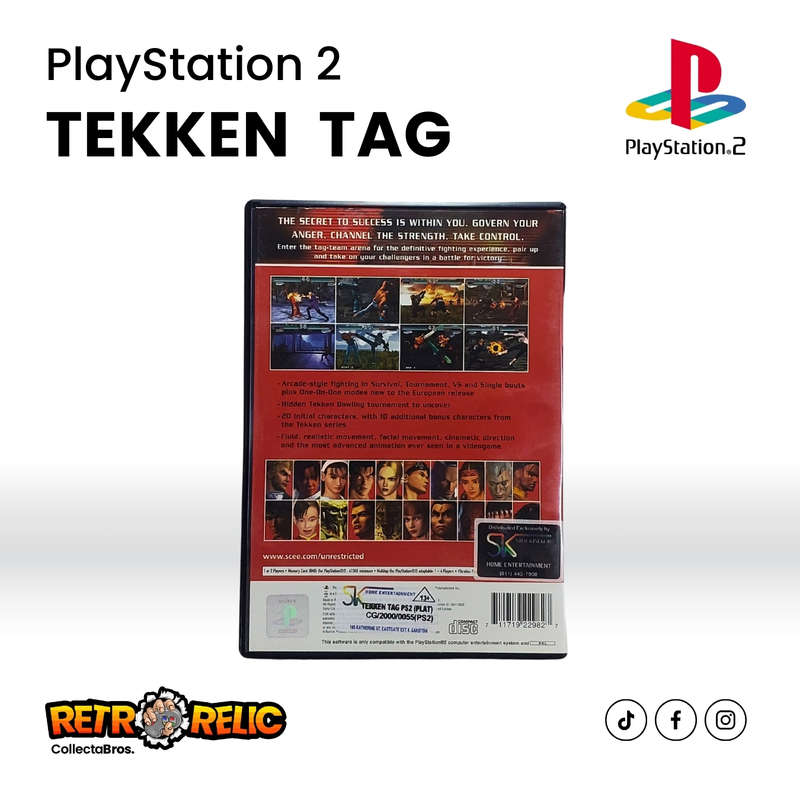 Tekken Tag Tournament Black Label (PS2) videogame Blue Disc