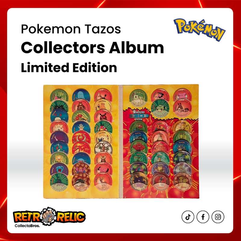 Pokémon Tazos - New Generation Collectors Album Complete with Tazo's