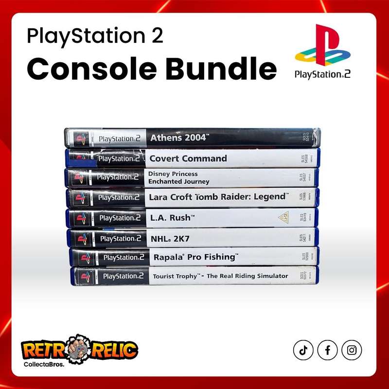 PlayStation Two Slim Console with Games Bundle Pre-Owned