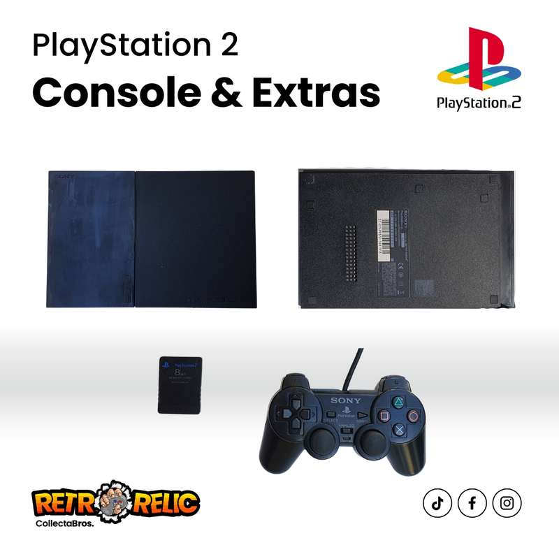 PlayStation Two (PS2) Black Slim Console Combo!