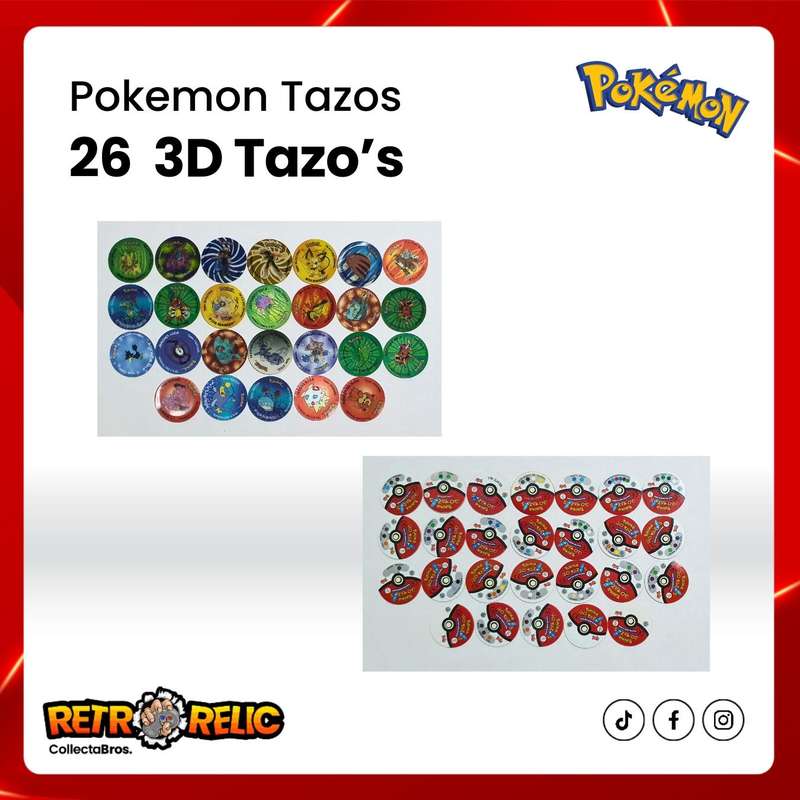 Pokémon Tazo Holder with 73 Tazo's