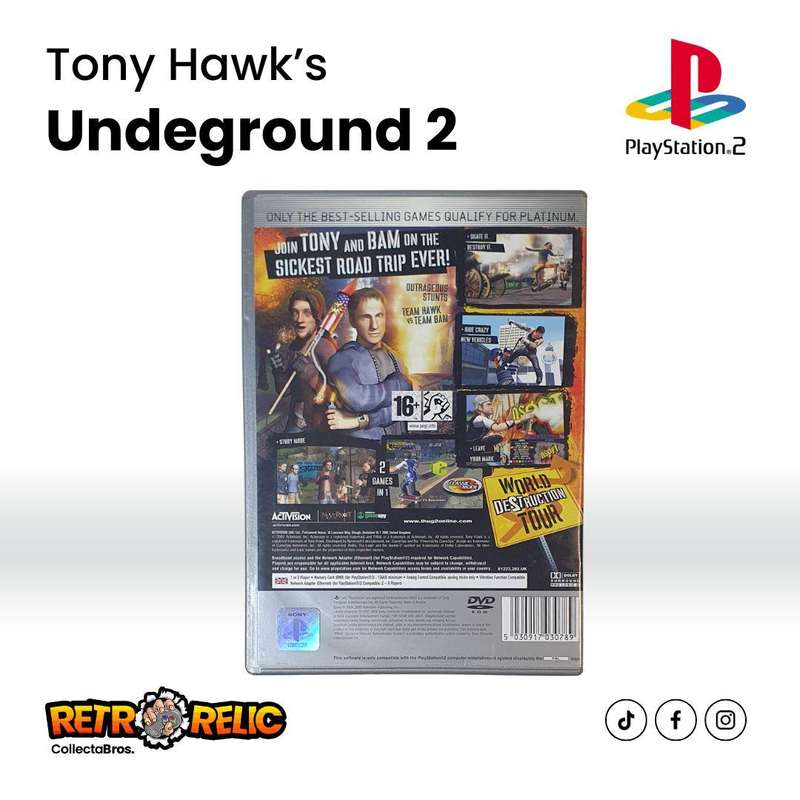 Tony Hawks Underground 2 Platinum PS2 Videogame- Pre-Owned