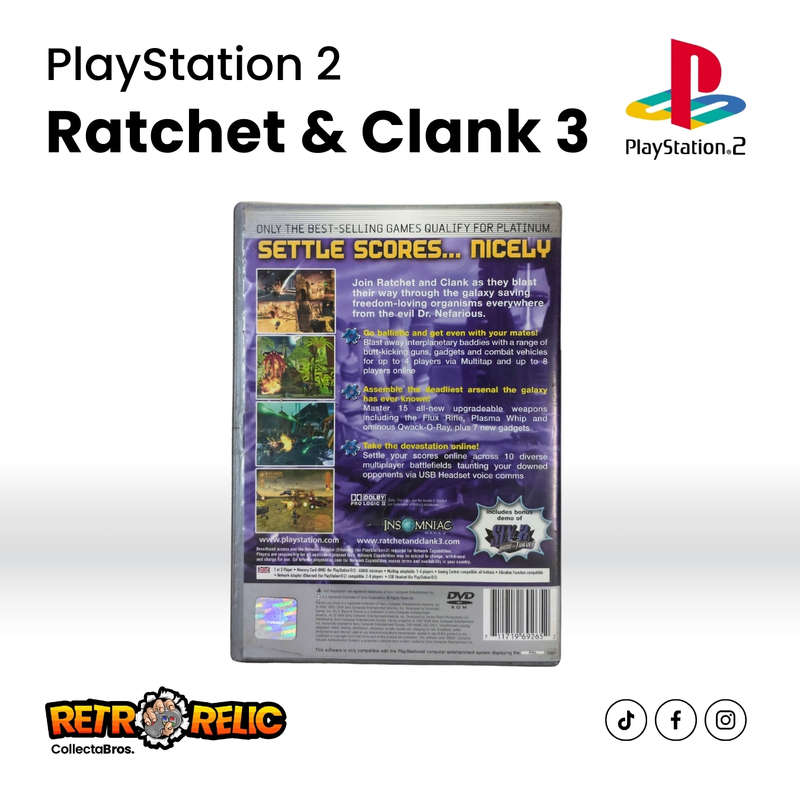 Ratchet & Clank 3 Platinum (PS2) videogame - Pre-Owned