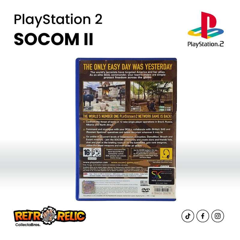 SOCOM II: U.S. Navy SEALs - PlayStation Two (PS2) videogame