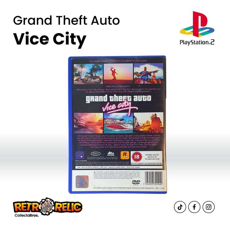 Grand Theft Auto Vice City (PS2) videogame - Pre-Owned